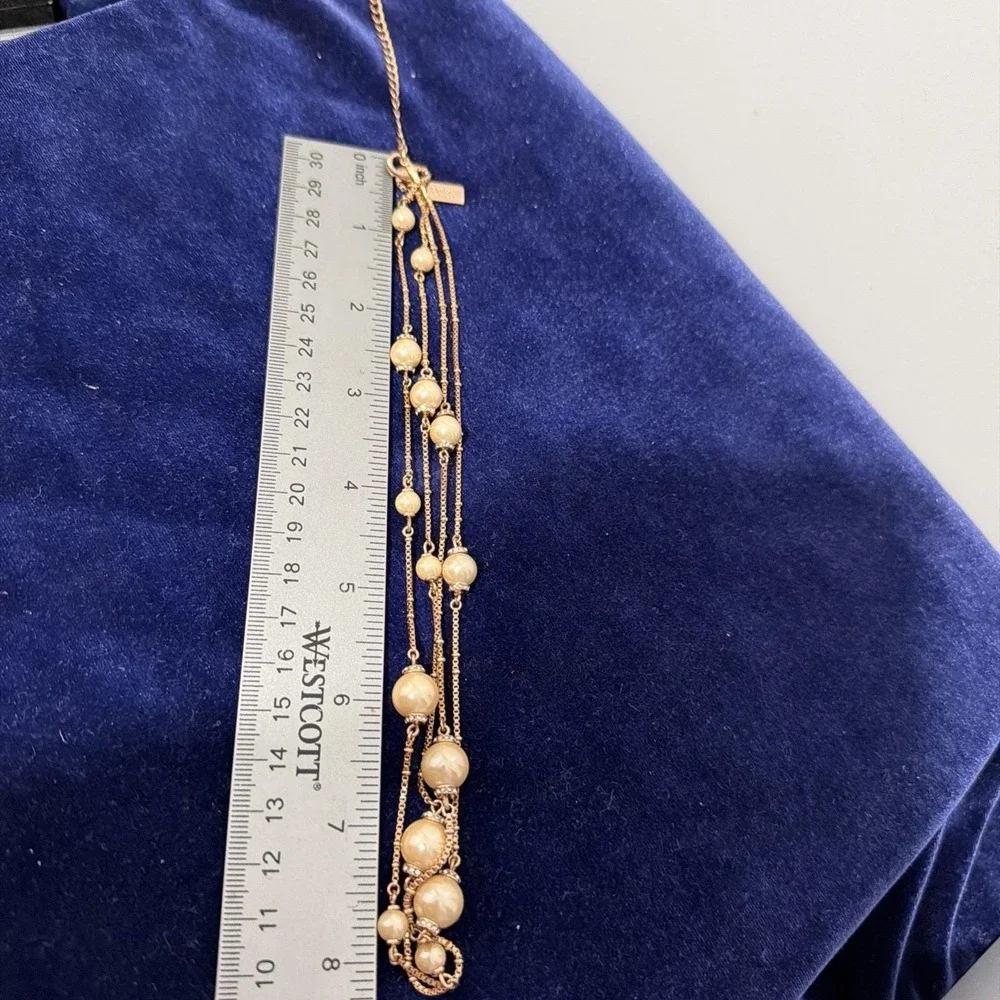 Kate Spade Pearly Delight Pearl Dangle Scatter Charm Long Necklace 34